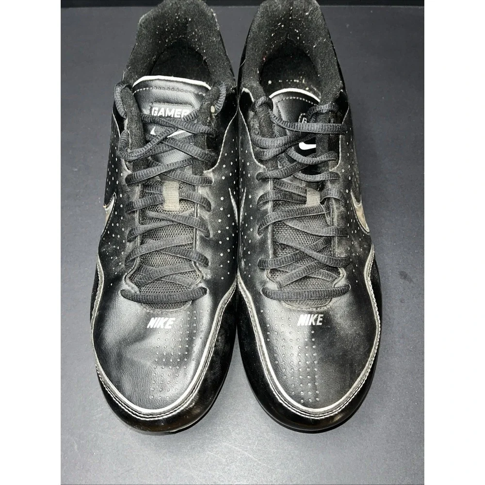 Nike Gamer Conversion Men's 10.5 US 469728-011 Black White Baseball Cleat Shoes